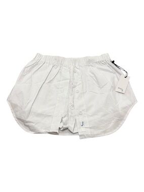 Women’s White Cotton Sleep Shorts